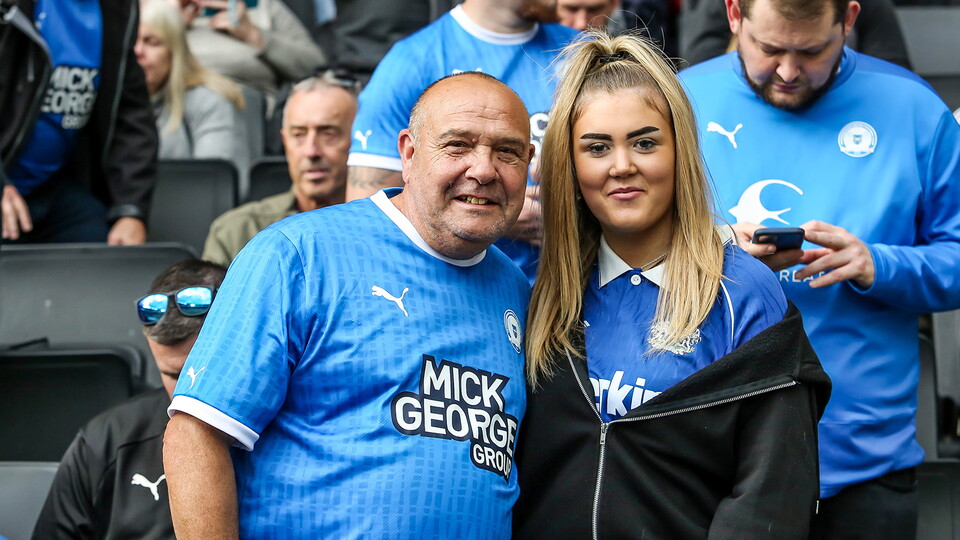 Posh fans at MK Dons