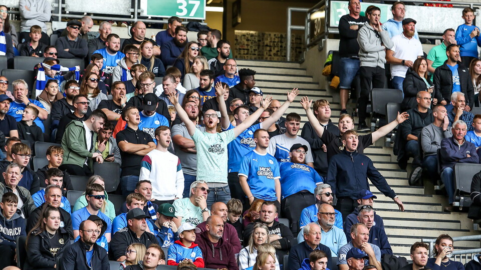 Posh fans at MK Dons