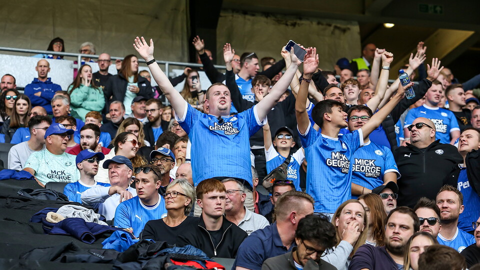 Posh fans at MK Dons