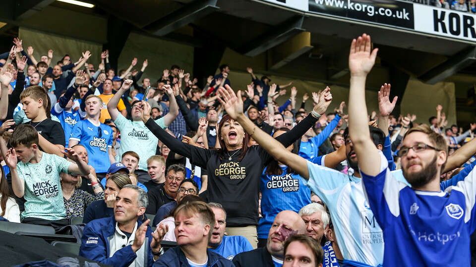 Posh fans at MK Dons