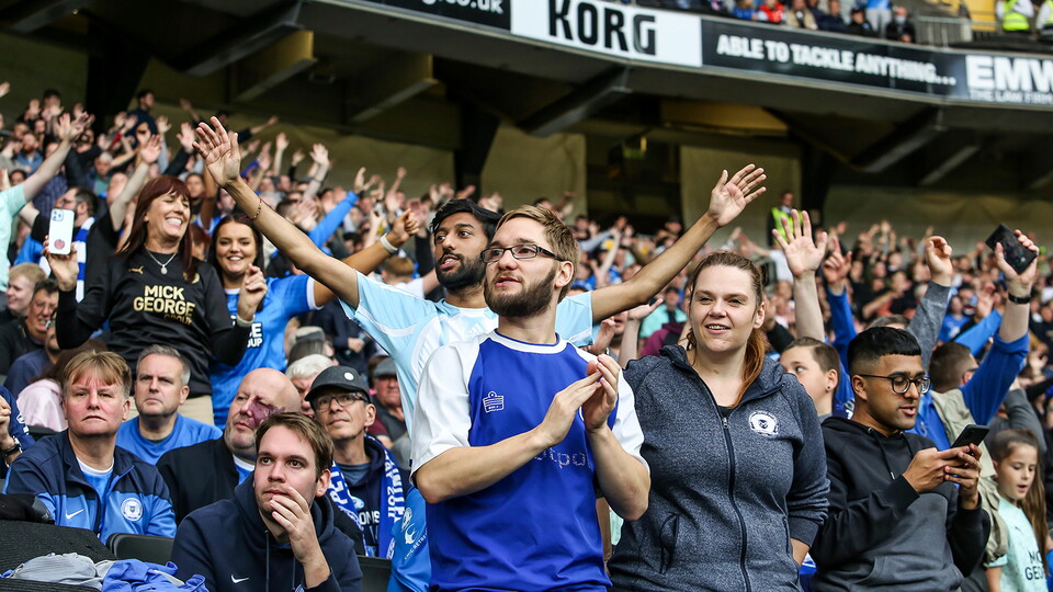 Posh fans at MK Dons