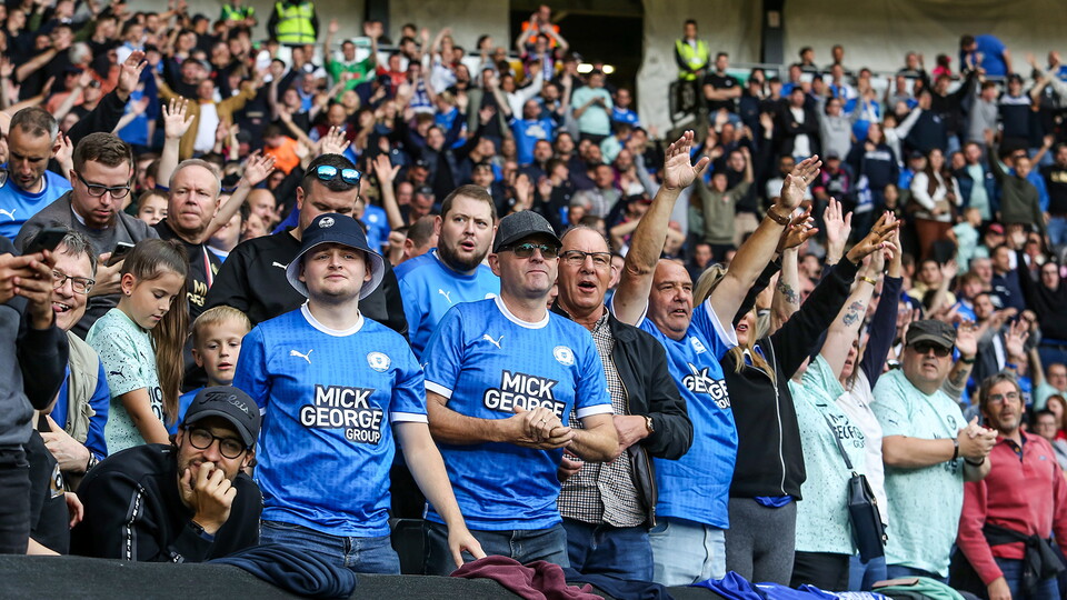 Posh fans at MK Dons