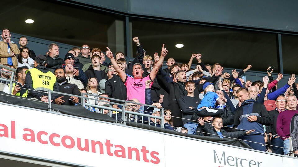 Posh fans at MK Dons