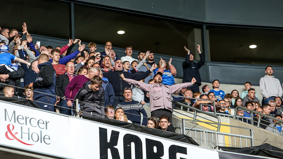 Posh fans at MK Dons