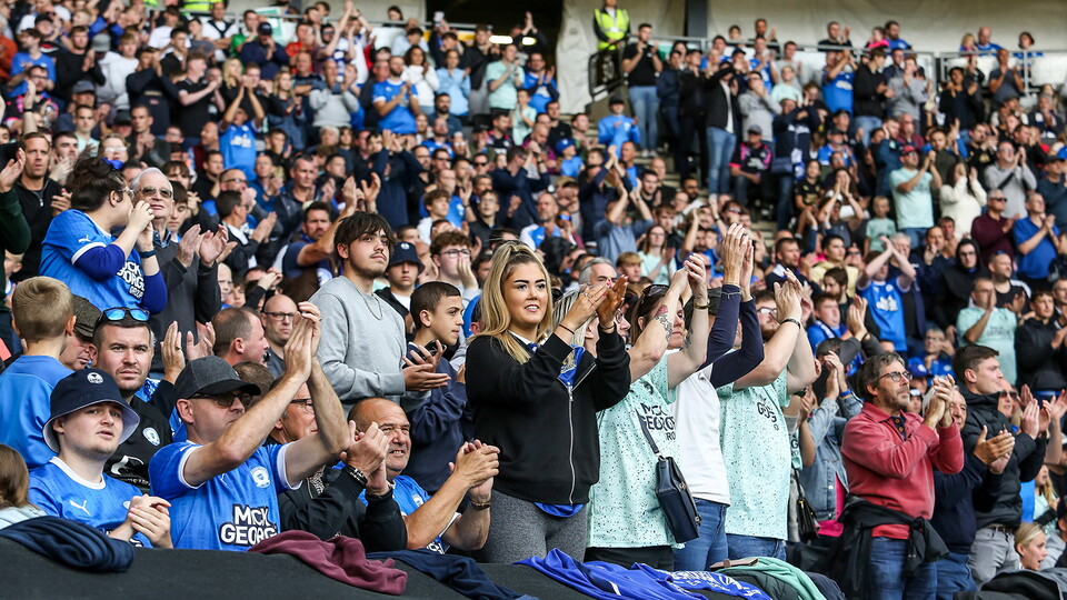 Posh fans at MK Dons