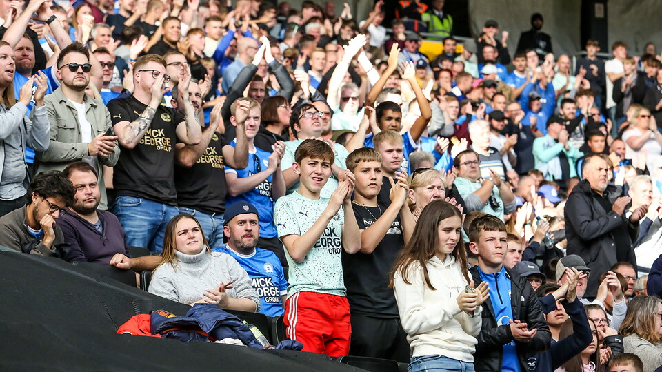 Posh fans at MK Dons