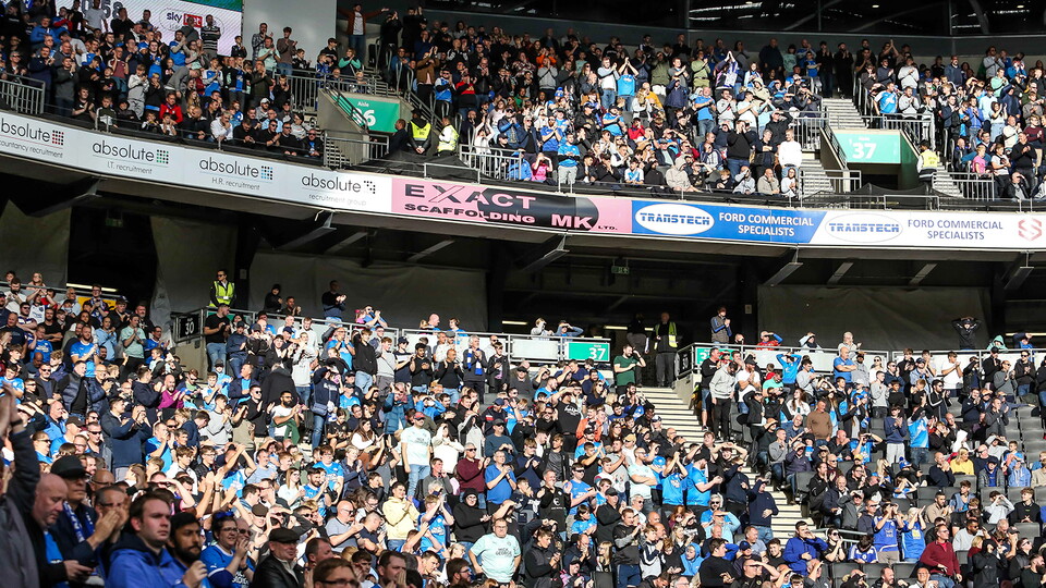 Posh fans at MK Dons