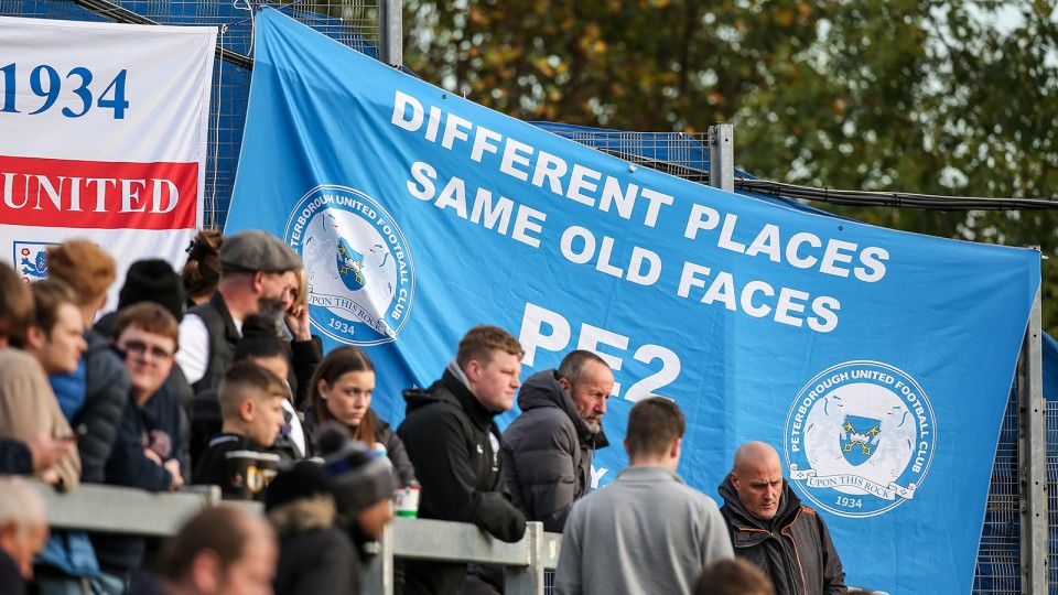 Posh Fans at Bristol Rovers