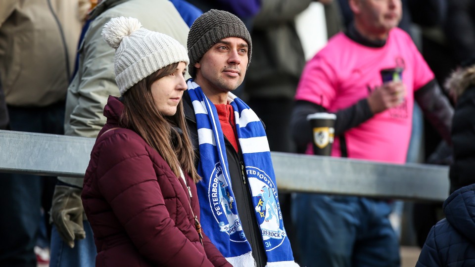 Posh Fans at Bristol Rovers