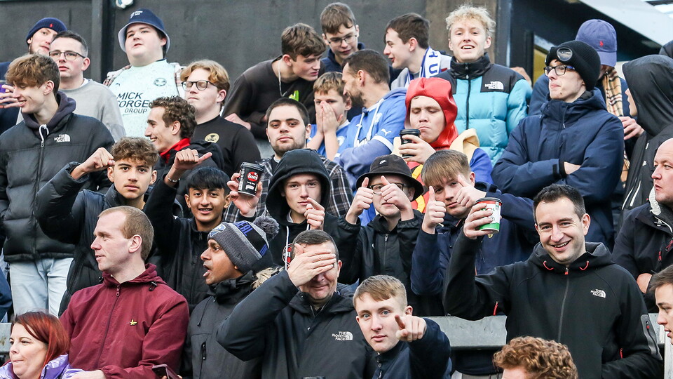 Posh Fans at Bristol Rovers