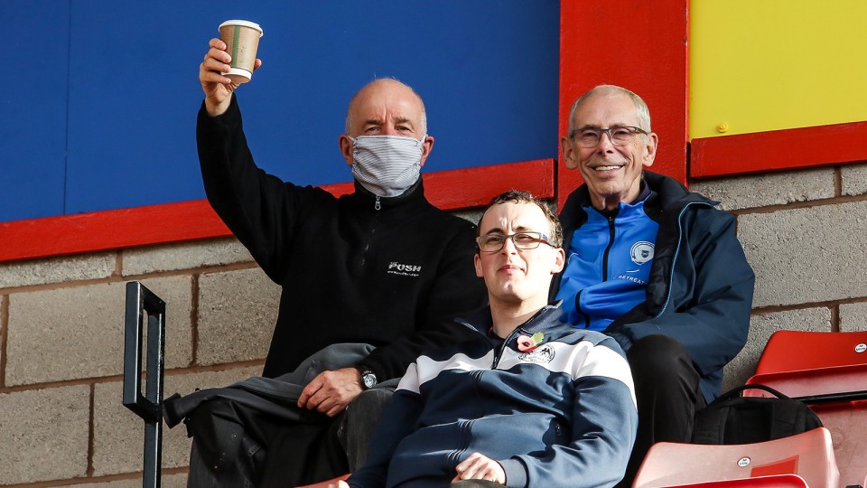 Posh fans at Exeter City