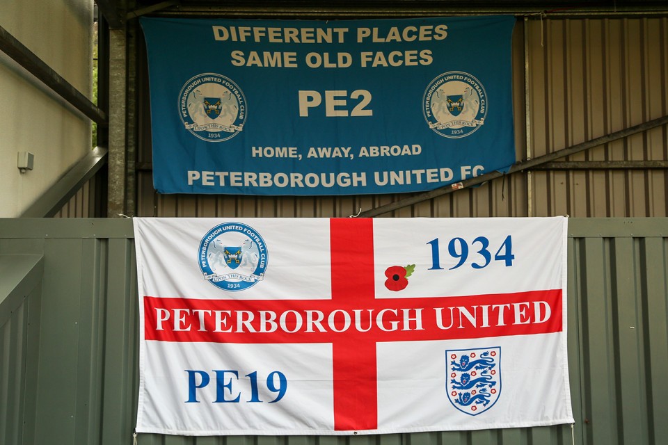 Posh fans at Exeter City
