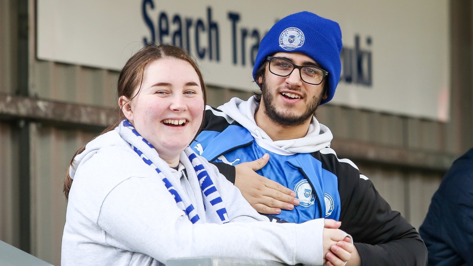Posh fans at Exeter City