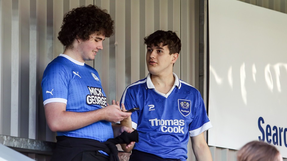 Posh fans at Exeter City