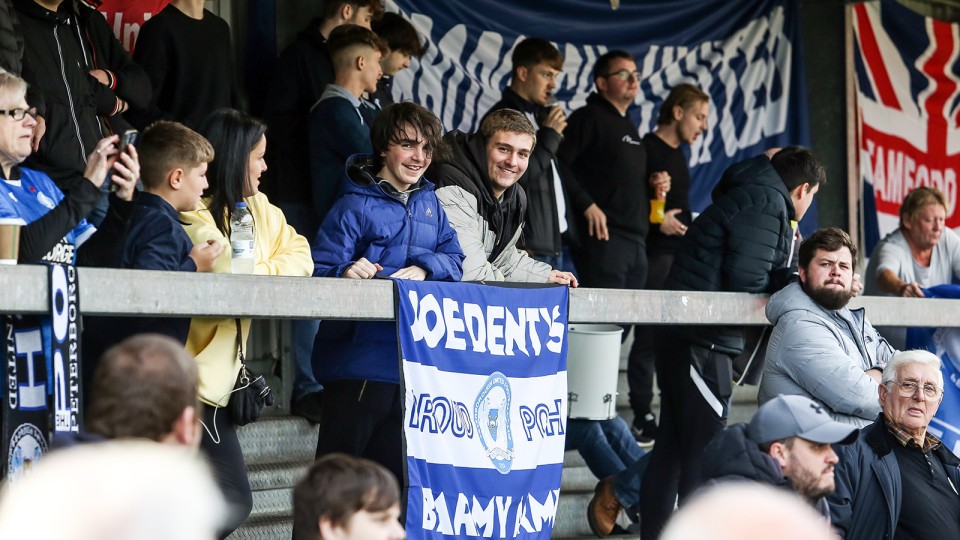 Posh fans at Exeter City