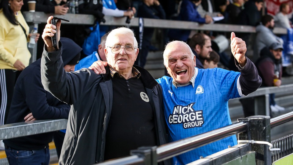 Posh fans at Exeter City