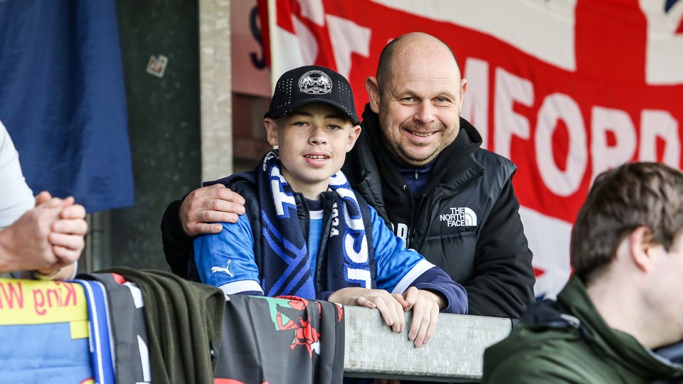 Posh fans at Exeter City