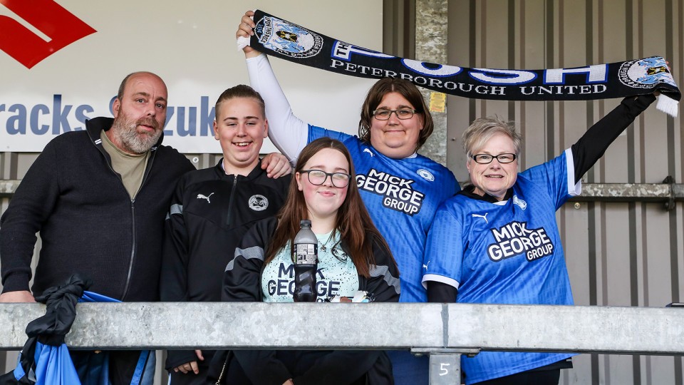 Posh fans at Exeter City