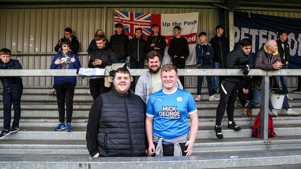 Posh fans at Exeter City