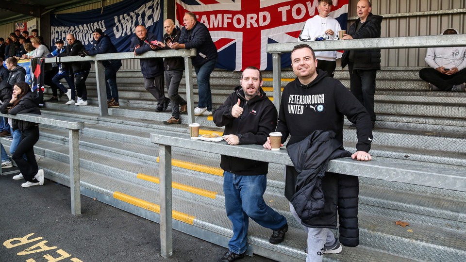 Posh fans at Exeter City