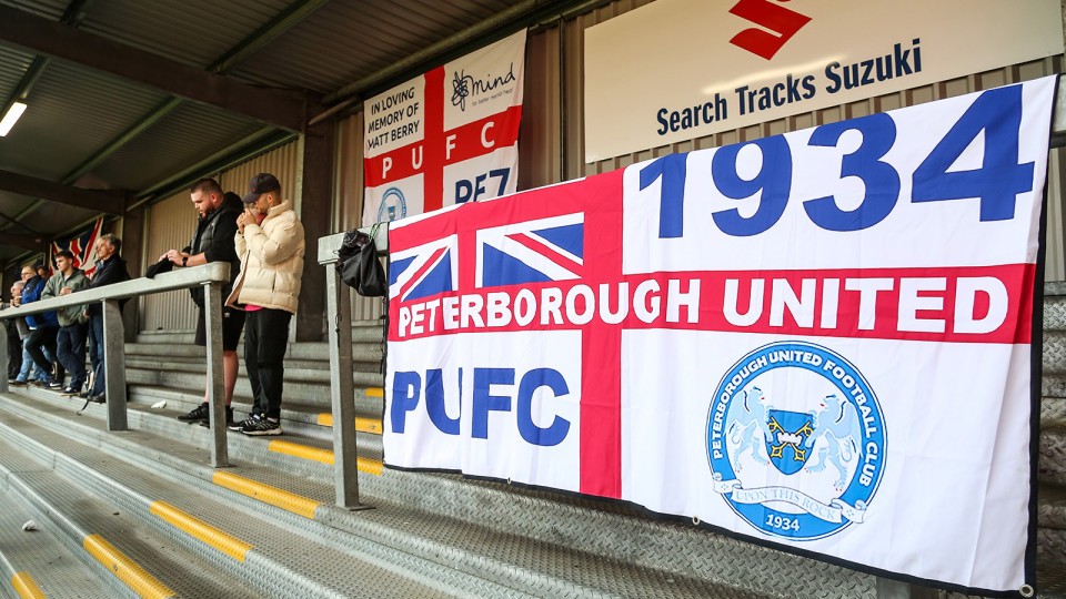 Posh fans at Exeter City