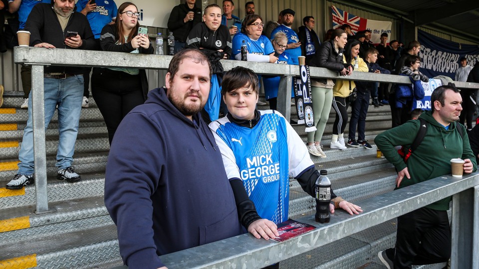 Posh fans at Exeter City