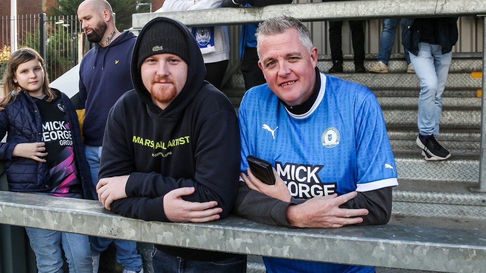 Posh fans at Exeter City