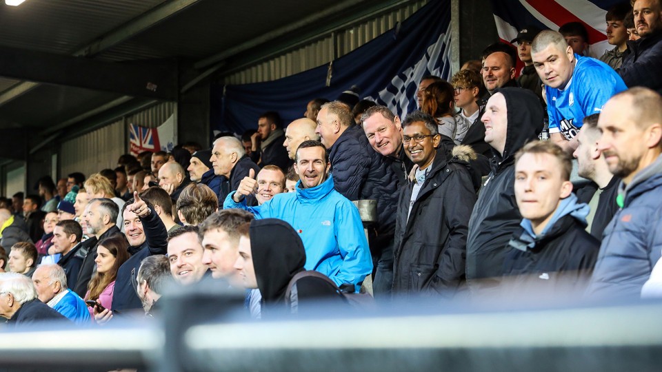 Posh fans at Exeter City
