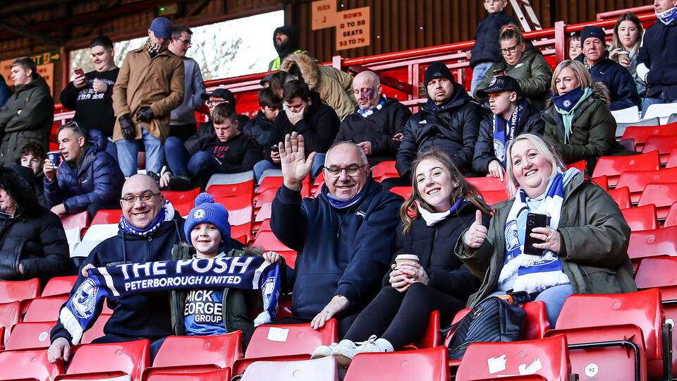 Posh Fans at Charlton Athletic