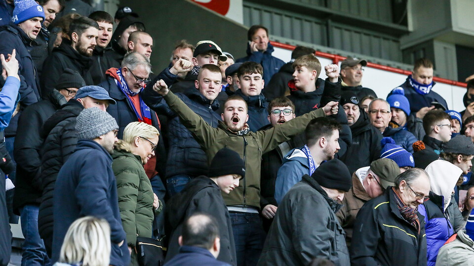 Posh Fans at Morecambe