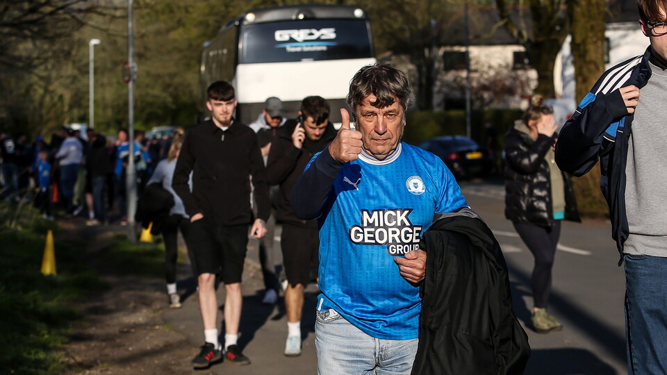 Posh Fans at Accrington Stanley