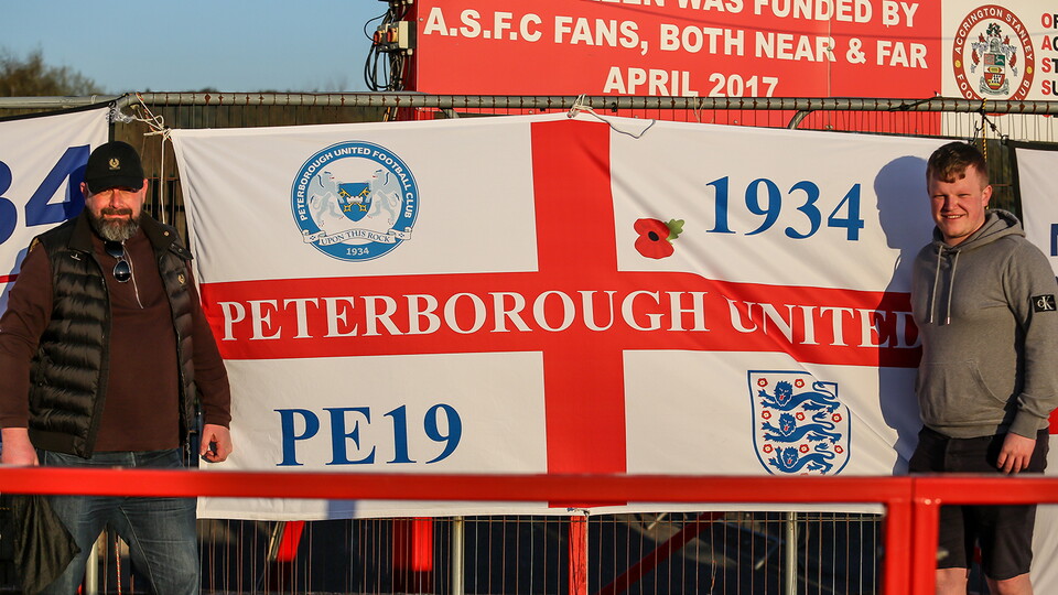 Posh Fans at Accrington Stanley