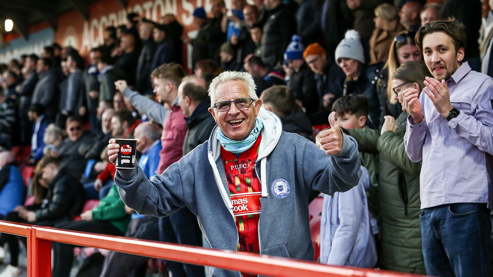 Posh Fans at Accrington Stanley