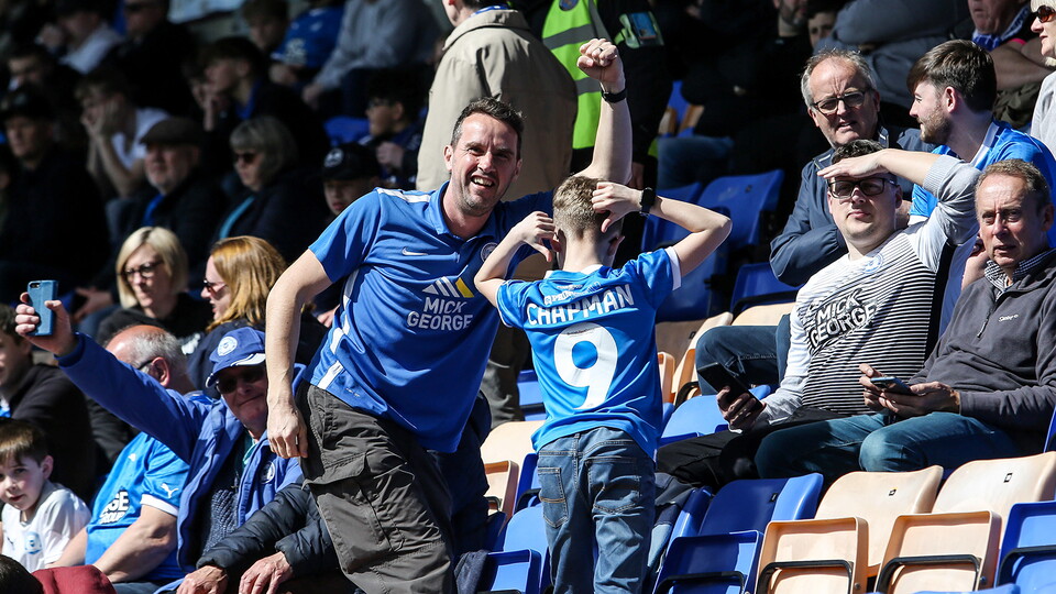 Posh Fans at Shrewsbury