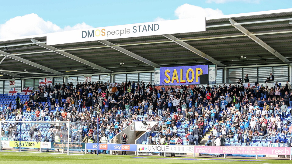 Posh Fans at Shrewsbury