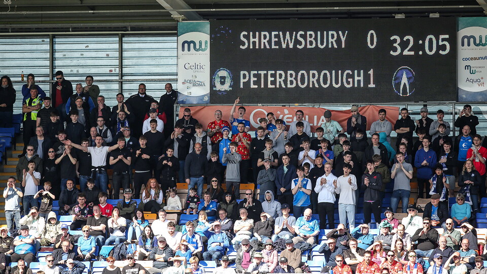 Posh Fans at Shrewsbury