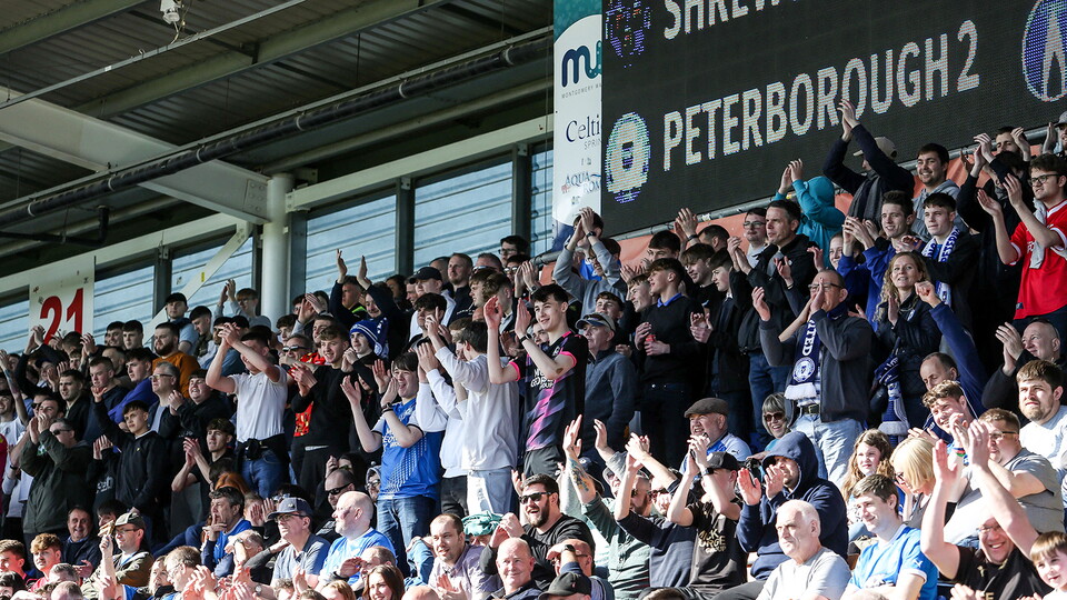 Posh Fans at Shrewsbury