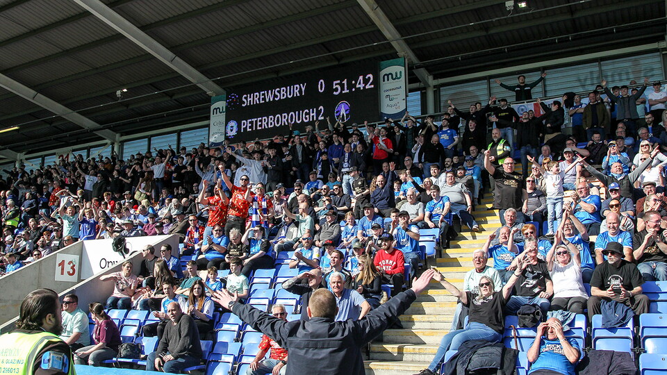 Posh Fans at Shrewsbury