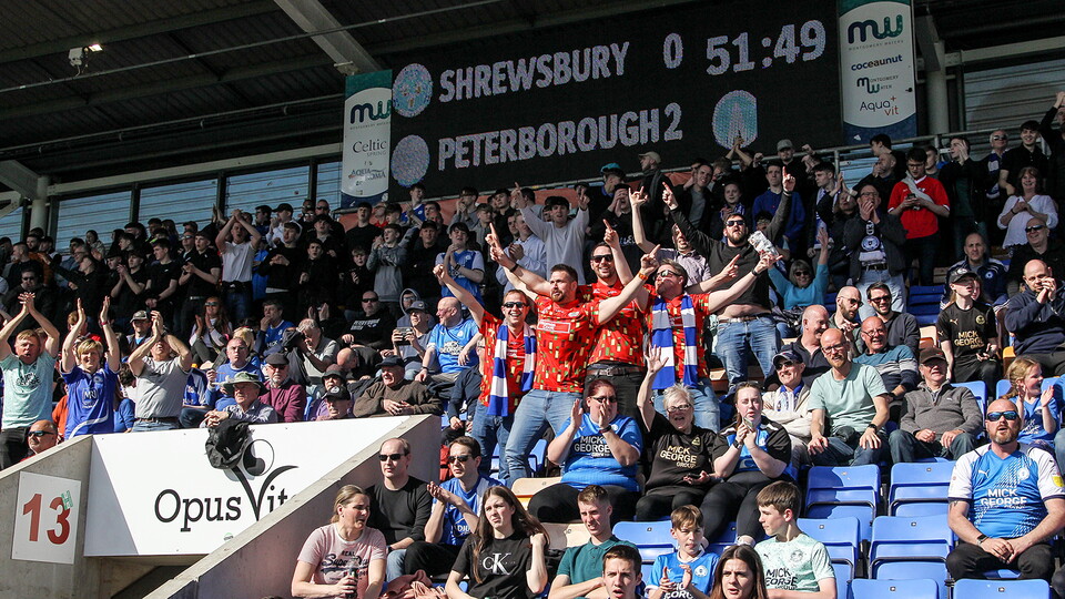 Posh Fans at Shrewsbury