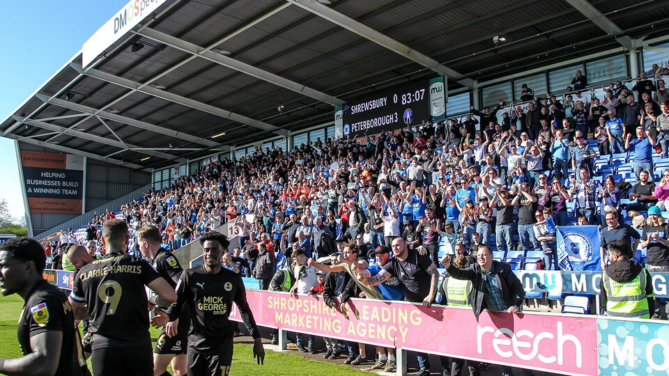 Posh Fans at Shrewsbury