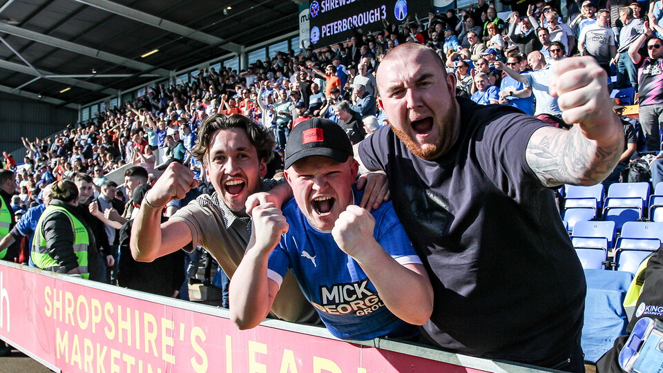 Posh Fans at Shrewsbury