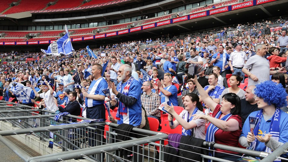 Posh fans at Wembley