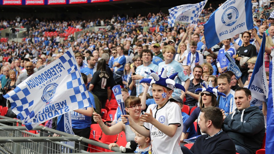 Posh fans at Wembley