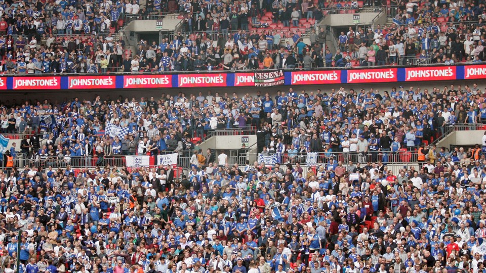 Posh fans at Wembley