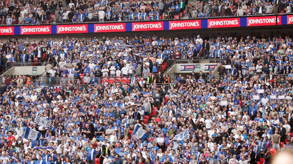 Posh fans at Wembley