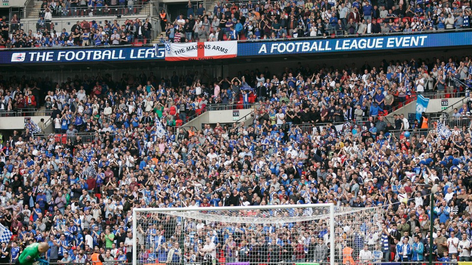 Posh fans at Wembley