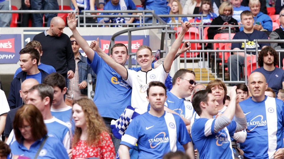 Posh fans at Wembley