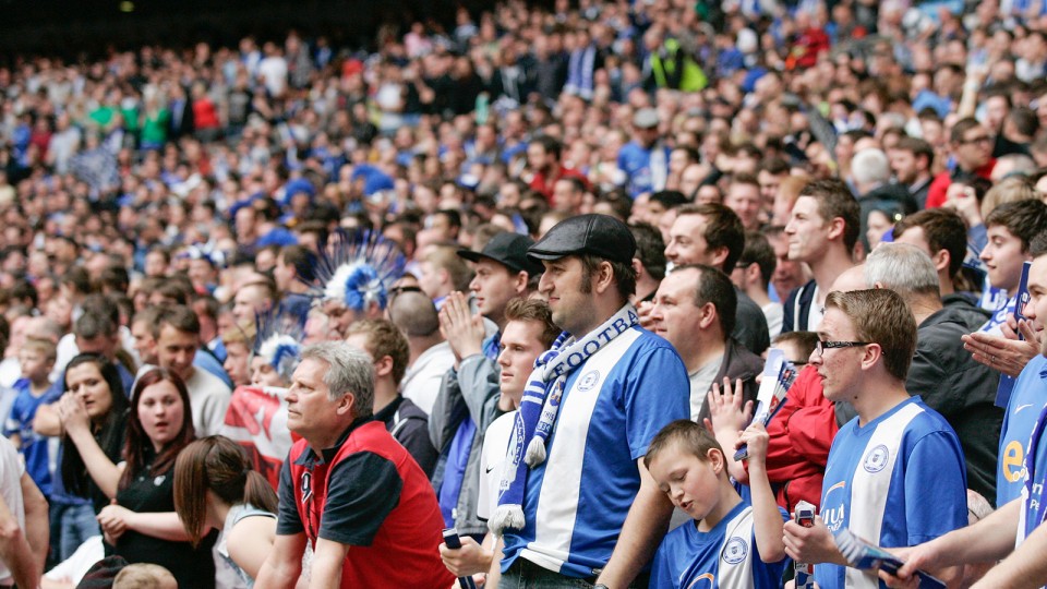 Posh fans at Wembley