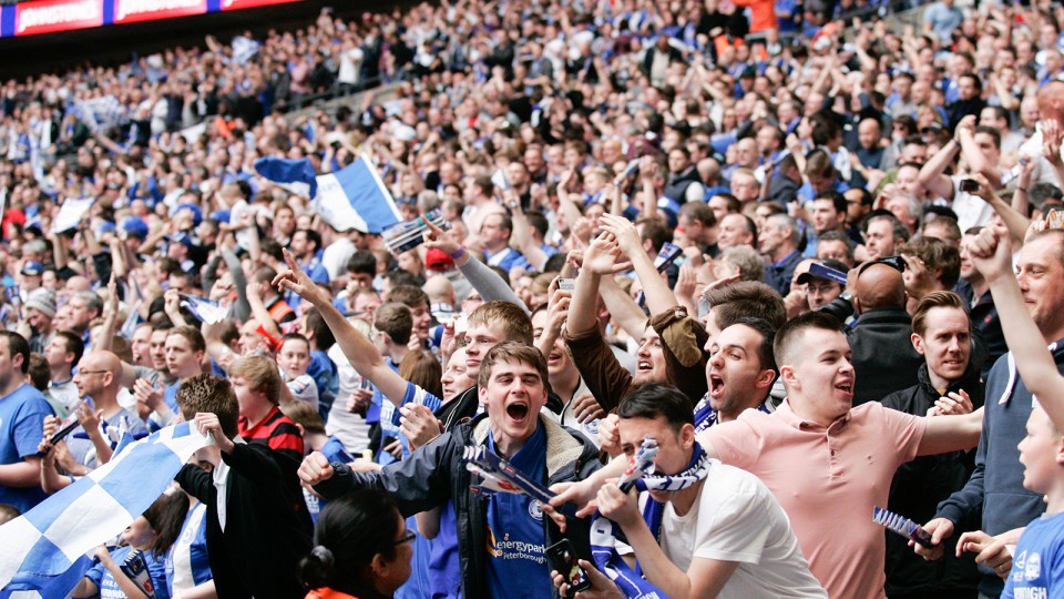 Posh fans at Wembley