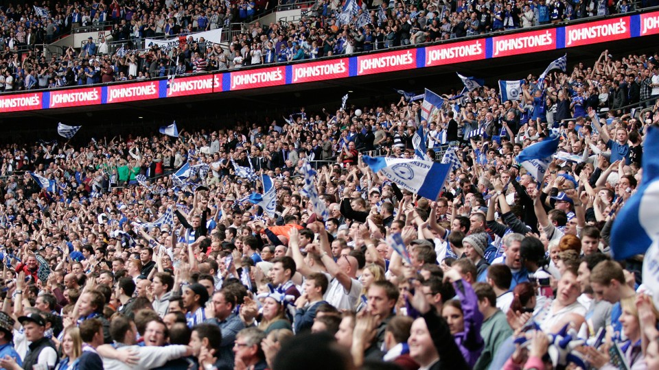 Posh fans at Wembley